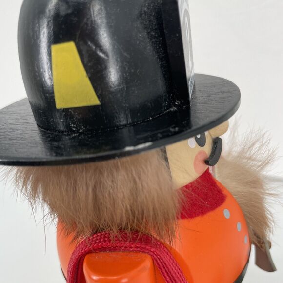 Richard Glaesser Wooden Fireman Nutcracker Water Witch 2 Hose Co Seiffen Germany - Picture 6 of 16